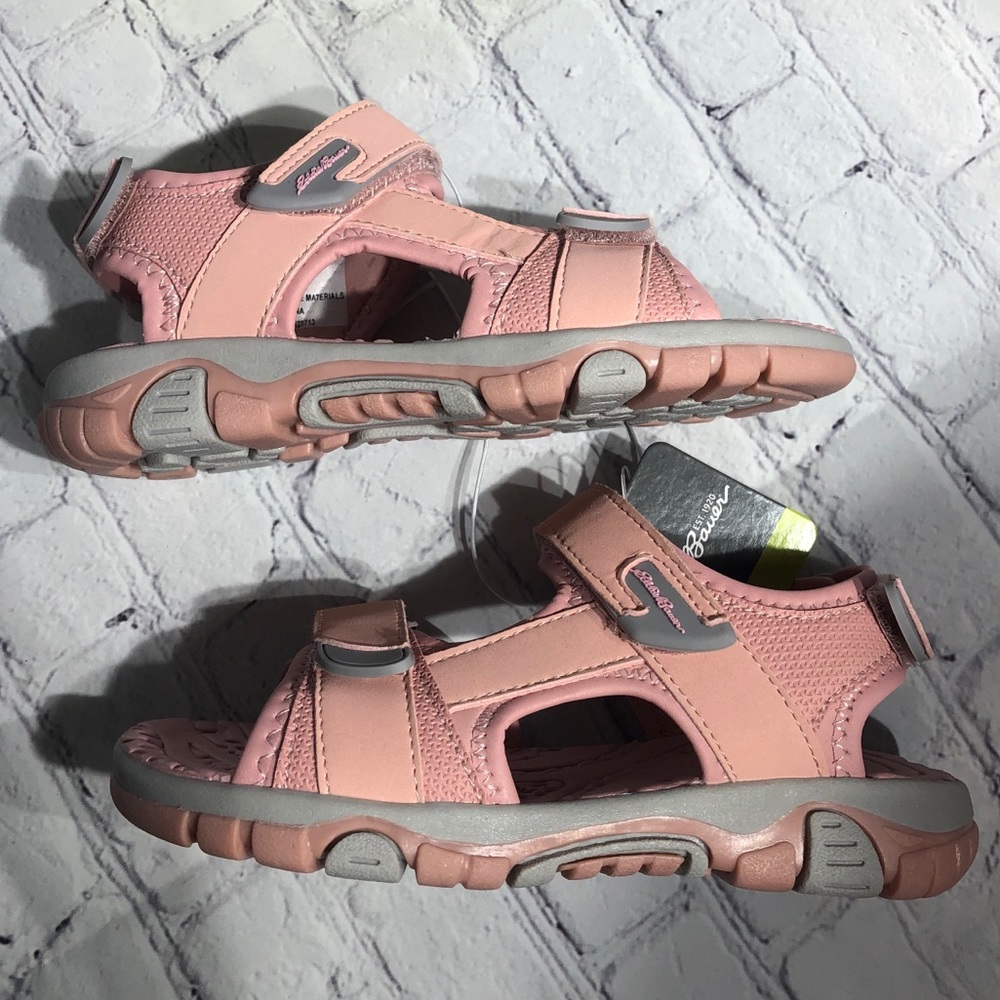 NIB! KIDS Eddie Bauer Gracey Sandal Pink & Gray - Picture 5 of 11